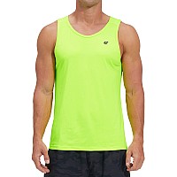 Ezrun Mens Tank Tops Quick Dry Workout Swim Beach Shirts Sleeveless Shirts For Bodybuilding Gym Fitness Training Neon Green