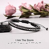 Btysun Morse Code Bracelets For Women Motivational Gifts For Girls Inspirational Unique Gifts For Him Handmade Braided Jewelry