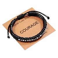 Btysun Morse Code Bracelets For Women Inspirational Gifts For People With Anxiety Motivational Cancer Gifts For Men Handmade Bra