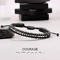 Btysun Morse Code Bracelets For Women Inspirational Gifts For People With Anxiety Motivational Cancer Gifts For Men Handmade Bra