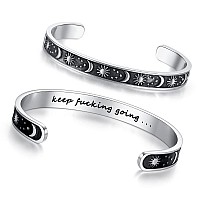 Tony Sandy Keep Fucking Going Cuff Bracelets For Women Teen Girls Funny Inspirational Gifts For Her Girls Motivational Friends