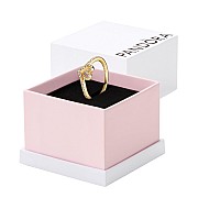 Pandora Timeless Wish Sparkling Heart Ring Handfinished 14K Goldplated Shine With Cubic Zirconia Size 6 No Gift Box