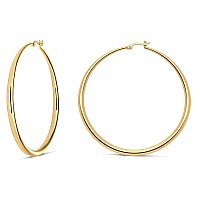 Milla 14K Gold Hoop Earrings For Women Silver Hoop Earrings Rose Gold Earrings With Graduated Curvature 14K Gold Platedmedi