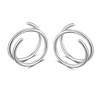 Double Hoop Earrings For Single Piercingdouble Earrings For One Hole Goldfake Piercing Silver Double Earring Handmade Cartila