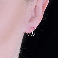 Double Hoop Earrings For Single Piercingdouble Earrings For One Hole Goldfake Piercing Silver Double Earring Handmade Cartila