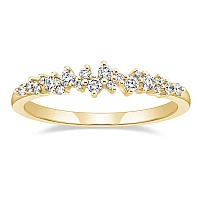 Mameloly Wedding Bands For Women Gold Dainty Stackable Cz Cubic Zirconia Engagement Rings For Her Size 105