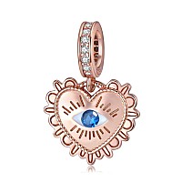 Aiegnos Evil Eye Charms 925 Sterling Silver Gold Evil Eye Beads Hamsa Hand Charm For Bracelet Necklace For Women Mother Daughter