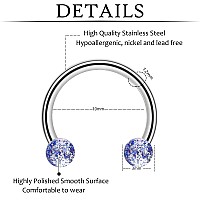 Onesing 65 Pcs Septum Rings 16G Septum Rings For Women Septum Piercing Jewelry Horseshoe Nose Hoop Rings Lip Tragus Cartilage E