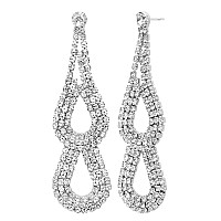 Badgley Mischka Womens Earrings Elegant Crystal Chandelier Drop Dangle Earrings Gift Box Size One Size Teardrop