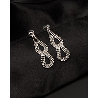 Badgley Mischka Womens Earrings Elegant Crystal Chandelier Drop Dangle Earrings Gift Box Size One Size Teardrop