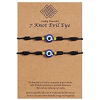 Vibilia Evil Eye Bracelets For Women Men Handmade Braided Kabbalah Good Luck Bracelet Rope Cord Thread Friendship Bracelet Adjus