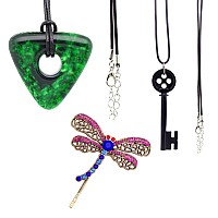 Asvp Shop Coraline Looking Stone Necklace Skeleton Key Necklace Dragonfly Hair Bobby Pin