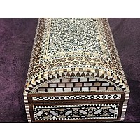 Wood Jewelry Box Inlaid Mother Of Pearl Egyptian Handmade 11 X 72 X 52 Inch M08