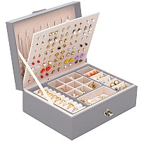 Qbestry Womens Earring Jewelry Box For Girls Jewelry Earring Organizer Box Earring Holder Organizer For Girls Jewelry Organizer