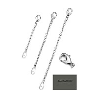 Jiacharmed Bracelet Extenders Silver Necklace Extenders Delicate 123 Inches Necklace Extension Chain Set For Necklaces Cho