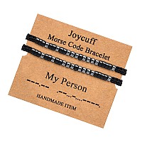 My Person Inspirational Couple Morse Code Bracelets For Women Men Boyfriend Girlfriend Husband Wife Mother Daughter Son Bestie S