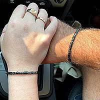 My Person Inspirational Couple Morse Code Bracelets For Women Men Boyfriend Girlfriend Husband Wife Mother Daughter Son Bestie S