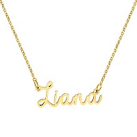 Name Necklace 18K Gold Plated Stainless Steel Pendant Jewelry Birthday Christmas Gift Liana