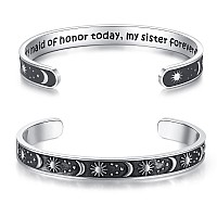 Tony Sandy Maid Of Honor Gifts My Maid Of Honor Today My Sister Forever Sun Moon Bridesmaid Bracelet Maid Of Honor Proposal Gi