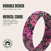 Groove Life Aspire Vivida Silicone Ring Breathable Rubber Wedding Rings For Women Lifetime Coverage Unique Design Comfort Fit