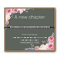 Aselfad New Chapter Morse Code Bracelet Graduation Gifts For Her 2022 Seniors College High School Graduate Gifts For Best Friend