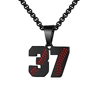 Aiainagi Baseball Number Necklace For Boy 0099 Athletes Jersey Number Necklace Stainless Steel Chain Baseball Charm Pendant Per