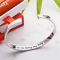 Carviell Bracelet Gifts For Daughter Gift From Mom Mother Daughter Bracelets Cuff For Stepdaughter Little Sister Gifts For G