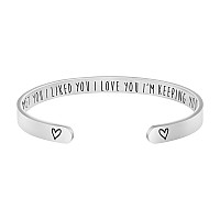 Joycuff Birthday Gifts For Girlfriend Bracelets For Wife Gifts Anniversary For Wife Jewelry Stainless Steel Cuff Bracelets