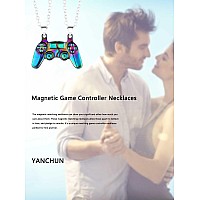 Yanchun Couple Gifts For Him Her Game Controller Necklaces Heart Matching Necklace For Bf And Gf Lock And Key Necklace For Coupl