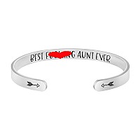 Birthday Gifts For Aunt Gifts From Niece Best Aunt Ever Gifts For Aunt Birthday Bracelets For Women Stainless Steel Jewelry Best