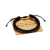 Bracelets For Mens Gifts Leather Bracelet Gifts For Him You Are My Sunshine Morse Code Bracelets Inspirational Birthday Christm