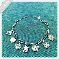 Mshion Cute Bracelets Sports Fan Bracelet Fade Resistant Charm Bracelet Jewelry For Women Men Holiday Gifts