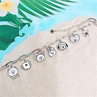 Mshion Cute Bracelets Sports Fan Bracelet Fade Resistant Charm Bracelet Jewelry For Women Men Holiday Gifts