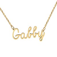 Yiyang Tween Gifts 1012 Girls Personalized Name Necklace 18K Gold Plated Stainless Steel Trendy Jewelry Birthday Christmas Gift