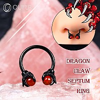 Oufer Claw Daith Earrings 316L Surgical Steel Septum Piercing Jewelry Cartilage Earing Hoop Ear Body Piercing Jewelry Helix E