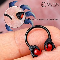 Oufer Claw Daith Earrings 316L Surgical Steel Septum Piercing Jewelry Cartilage Earing Hoop Ear Body Piercing Jewelry Helix E