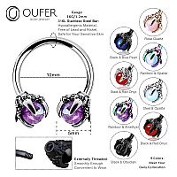 Oufer Claw Daith Earrings 316L Surgical Steel Septum Piercing Jewelry Cartilage Earing Hoop Ear Body Piercing Jewelry Helix E