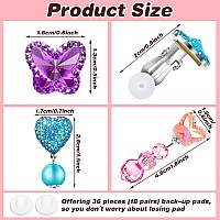 Hicarer 9 Pairs Girls Clip On Earrings Pretend Princess Play Earrings Jewelry Set Lovely Colors