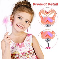 Hicarer 9 Pairs Girls Clip On Earrings Pretend Princess Play Earrings Jewelry Set Lovely Colors