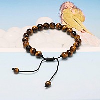 Joycuff Tiger Eye Crystal Bead Bracelets Spiritual For Men Women Mother Daughter Dad Husband Boyfriend Girlfriend Adjustable Anx