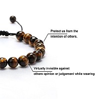 Joycuff Tiger Eye Crystal Bead Bracelets Spiritual For Men Women Mother Daughter Dad Husband Boyfriend Girlfriend Adjustable Anx