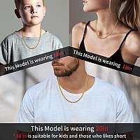 Jewlpire Gold Chain For Men Women Boys Diamond Cut Miami Mens Cuban Link Chain Necklace 4Mm Mens Chain 18K Gold Plated316L St