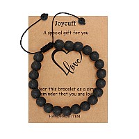 Joycuff Lava Rock Stone Bracelets Chakras Aromatherapy Essential Oil Diffuser Yoga Bracelet For Women Men Gifts For Anniversary