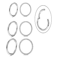 Unisex Dainty Tiny 18K Real Gold Plating Cartilage Huggie Hoop Earrings 16G Surgical Steel Small Endless Hinged Hoops Earring F