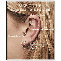 Unisex Dainty Tiny 18K Real Gold Plating Cartilage Huggie Hoop Earrings 16G Surgical Steel Small Endless Hinged Hoops Earring F