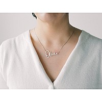 Picturesongoldcom Name Necklace Quality Custom Name Necklace With 18 Chain In Sterling Silver Or 14K Gold Name Necklace Pers