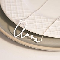 Picturesongoldcom Name Necklace Quality Custom Name Necklace With 18 Chain In Sterling Silver Or 14K Gold Name Necklace Pers