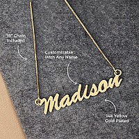 Picturesongoldcom Name Necklace Quality Custom Name Necklace With 18 Chain In Sterling Silver Or 14K Gold Name Necklace Pers