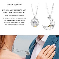 Yumikoo Magnetic Couple Sun And Moon Necklace I Love You Necklace 100 Languages Matching Bff Friendship Heart Necklaces For Best