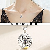 Yumikoo Magnetic Couple Sun And Moon Necklace I Love You Necklace 100 Languages Matching Bff Friendship Heart Necklaces For Best